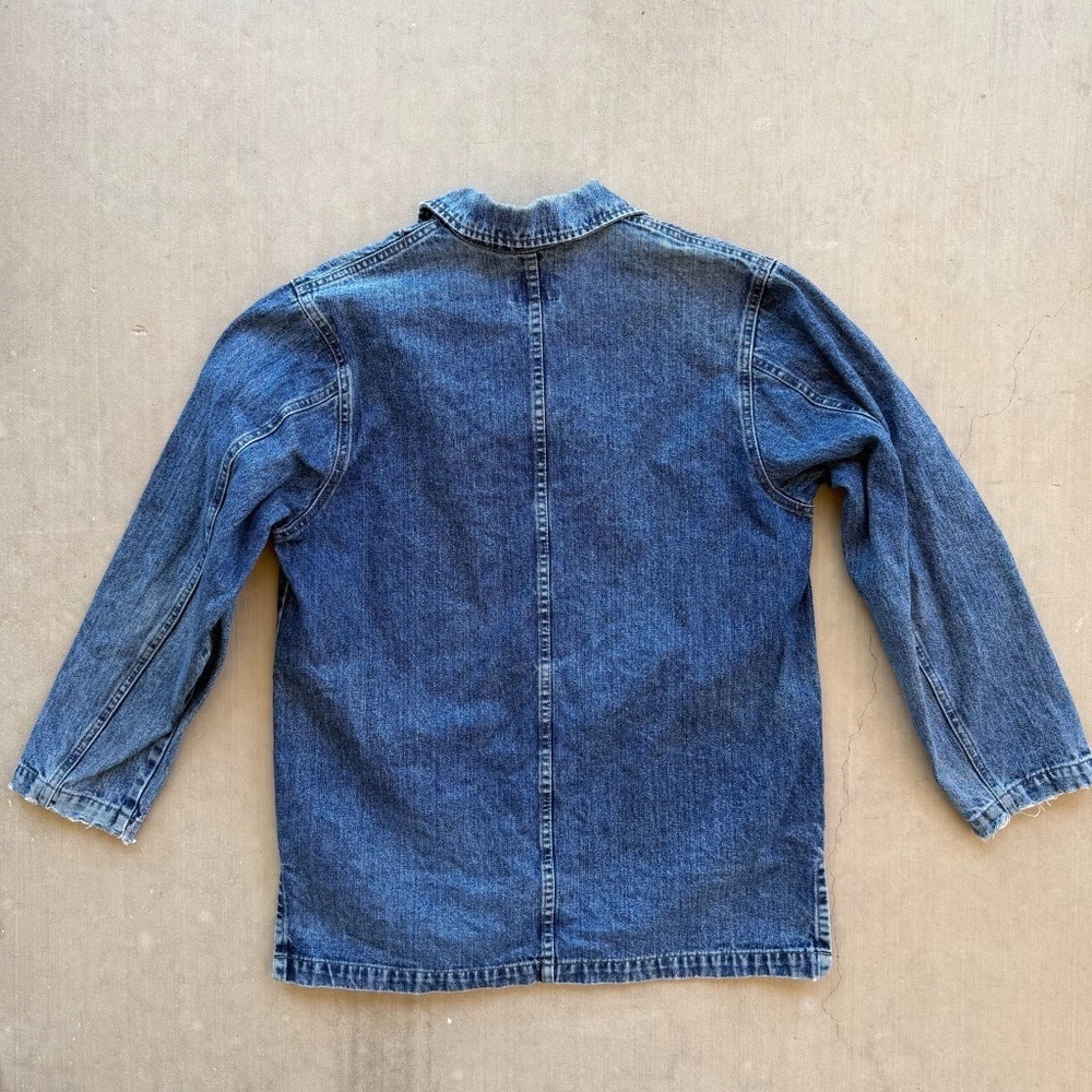 Vintage 90s French Dressing Denim Chore Jacket Womens 10 Jean Barn Coat Canada - Picture 5 of 8